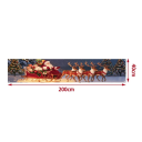 Julutomhusbanner 200 x 40 cm Santa på släde med renar Vattent dekoration för staket eller vägg Juldekoration för utomhusbruk 2