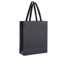 Bolsa de regalo de papel negra 27 x 33 x 11 cm Bolsa de cartón rígido para ropa regalos embalaje de moda Diseño elegante mate con asas 1
