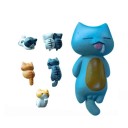 Dekorativ uppsättning 6 mini katter PVC Söta figurer för bilens instrumentbräda, skärm eller hylla Självhäftande kattdekorationer 2