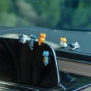 Dekorativ uppsättning 6 mini katter PVC Söta figurer för bilens instrumentbräda, skärm eller hylla Självhäftande kattdekorationer 4