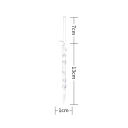 24 st Julhängande dekorationer istapp 13 x 1 cm Klara plastdekorationer med snöre 7 cm 2