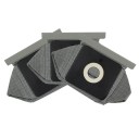 Universell tvättbar dammsugarpåse 11 x 10 cm diameter 5 cm för Philips LG Haier Samsung Grå återanvändbar filter av icke-vävd textil 2