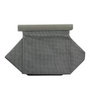 Universell tvättbar dammsugarpåse 11 x 10 cm diameter 5 cm för Philips LG Haier Samsung Grå återanvändbar filter av icke-vävd textil 4