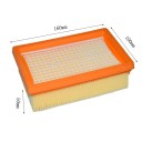 HEPA-filter 160×100×50 mm beige-orange för KÄRCHER MV4 MV5 MV6 WD4 WD5 WD6 ersättningsfilter för våt- och torrstädning 2