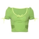 Elastisk kort t-shirt för kvinnor 2
