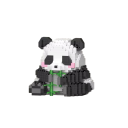 Kreativ byggsats panda 7,8 x 6,8 x 8,8 cm 449 delar MINI djurmodell DIY-set för barn Söt figur Dekoration av klossar 6+ 1