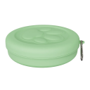 Plastisk bärbar skål för hundmat 14 x 4 cm Resefällbar skål med karbinhake för vatten och foder till husdjur 2