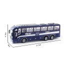 RC buss 1:30 31,5×11,5×8 cm Elektrisk modell 27 MHz 4-kanals fjärrkontroll LED-lampor Blå turistisk stadsbuss för barn 3