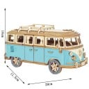 3D houten puzzel bus 29 × 11,5 × 14 cm 226 stukken Laser gesneden model Handmontage met 3D instructie Creatief cadeau en decoratie 4