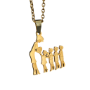 Halsband med hänge Mamma med dotter och tre söner Elegant smycke för familjen Present till mamma Symbol för kärlek och familj 1