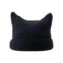 Gorro de punto a rayas con orejas de gato 56–59 cm Harajuku Little Devil Gorro unisex de invierno de estilo moderno Algodón Acrílico Streetwear 2