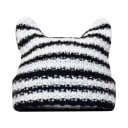 Gorro de punto a rayas con orejas de gato 56–59 cm Harajuku Little Devil Gorro unisex de invierno de estilo moderno Algodón Acrílico Streetwear 3