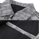 Höstjacka för män grå med motiv av målningen Den sista måltiden med dragkedja och krage unisex dam herr POLYESTER 2