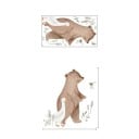 Pegatina de pared 60,3 x 55,4 cm Oso con ganso Vinilo mate translúcido Decoración adorable para la habitación infantil Adorno mural delicado 1