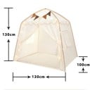 Tenda de Jogo Infantil 130 x 130 x 100 cm Casa Dobrável para Brincar com Janela e Portas Roláveis Para Uso Interior e Exterior com Estojo 2