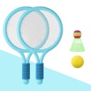 Tennisklubbor 39 x 23,5 cm 2 st Plast PP för barn och vuxna med boll 5 cm och badmintonboll 7 x 8 cm Idealisk för utomhusspel 1