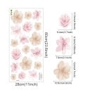 Calcomanías de pared flores Vinilo mate translúcido Decoración mural elegante Fácil aplicación Delicados motivos florales para interiores 2