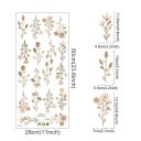Calcomanías de pared flores 60 x 28 cm Vinilo mate translúcido Calcomanías decorativas para pared Decoración floral Decoración de interiores 2