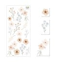 Calcomanías de pared flores 60 x 28 cm Vinilo mate translúcido Calcomanías decorativas para pared Decoración floral suave Decoración de interiores 1