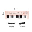 Färgglad barn elektronisk piano 41 x 15 cm med 37 tangenter, mikrofon, USB-kabel och spelfunktioner 4