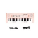 Färgglad barn elektronisk piano 41 x 15 cm med 37 tangenter, mikrofon, USB-kabel och spelfunktioner 7