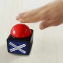 Ljudknappbuzzer 116 x 112 x 97 mm Röd spelknapp med ljus och ljud Tävlingbuzzer för spel, quiz och hemmunderhållning 3