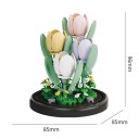 Mikro byggsats med tulpaner 85 x 85 x 96 mm 173 delar Blommodell i kruka Heminredning för glädje Kreativ uppsättning för barn och vuxna 2