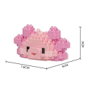 Construction Axolotl 7,6 x 6 x 4 cm Monde sous-marin océanique Mini modèle animal Blocs de particules Jouet éducatif Construction compatible 2