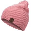 Stickad vintermössa beanie för kvinnor och män Ribbad stickning av akryl Med applikation Universell storlek för huvudomkrets 54 till 58 cm 5