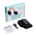 Ankelmassageortos 14 cm × 9 cm Justerbar temperatur 48–58 °C 3 vibrationsnivåer Värmande massageband med LED-display och timer 1