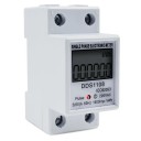 Enfasig elmätare för DIN-skena 79 x 36 x 43 cm LCD digital energimätare KWh 220 V 60 A 50 Hz wattmeter 1