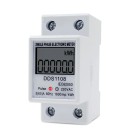 Enfasig elmätare för DIN-skena 79 x 36 x 43 cm LCD digital energimätare KWh 220 V 60 A 50 Hz wattmeter 4