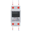Enfasig elmätare för DIN-skena 79 x 36 x 43 cm LCD digital energimätare KWh 220 V 60 A 50 Hz wattmeter 7