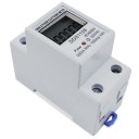 Enfasig elmätare för DIN-skena 79 x 36 x 43 cm LCD digital energimätare KWh 220 V 60 A 50 Hz wattmeter 9