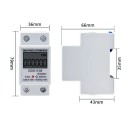 Enfasig elmätare för DIN-skena 79 x 36 x 43 cm LCD digital energimätare KWh 220 V 60 A 50 Hz wattmeter 10