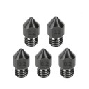 Sats med 5 st härdade stålmunstycken 0,2 mm M6 för filament 1,75 mm Fint munstycke för detaljerad 3D-utskrift Exakta reservmunstycken 1