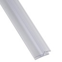 Sats med 2 st tätningslister för duschdörrar 1 m 23 mm för glas 4–6 mm Transparent PVC extra hög bottenförsegling 2