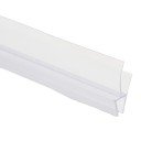 Sats med 2 st tätningslister för duschdörrar 1 m 23 mm för glas 4–6 mm Transparent PVC extra hög bottenförsegling 3