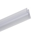 Sats med 2 st tätningslister för duschdörrar 1 m 23 mm för glas 4–6 mm Transparent PVC extra hög bottenförsegling 4