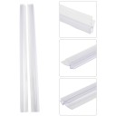 Sats med 2 st tätningslister för duschdörrar 1 m 23 mm för glas 4–6 mm Transparent PVC extra hög bottenförsegling 6