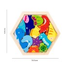 Utbildande trä 3D pussel 18.5 x 16.5 cm Havsdjur Kreativ stapelbar leksak för barn Tidig utveckling av tänkande 3