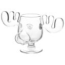 Julglas mugg 240 ml med älgmotiv Elegantisk vintermugg för te och kaffe festligt julporslin 1