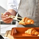 Juego de 2 piezas de cubiertos de silicona cuchara y palillos Cubiertos de cocina suaves para el uso diario, viajes y el hogar 5