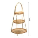 Ronde bamboe geweven mand 45 cm Drie-laags opbergmand voor voedsel Multifunctionele organizer voor keuken en huishouden 3