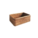 Handvävd förvaringskorg 20 x 14 x 7 cm Praktisk dekorativ box för småsaker kosmetik tillbehör i hemmet 4