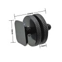 Adapter för telefonhållare 2,4 x 1,8 x 2,7 cm Dubbelmutter Fäste för mikrofon GPS eller kamera på kameran 4