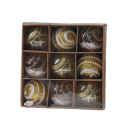 9 pcs Boules de Noël 6 cm Dorées en plastique incassable Décorations suspendues pour sapin Pour décoration intérieure Fête de Noël et Nouvel An 4