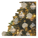 9 pcs Boules de Noël 6 cm Dorées en plastique incassable Décorations suspendues pour sapin Pour décoration intérieure Fête de Noël et Nouvel An 2