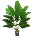 Konstgjord strelitzia 90 cm inredningsdekoration med 24 blad realistisk konstväxt för hemmet kontoret och receptionen 1