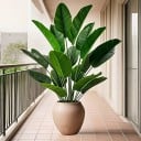 Konstgjord strelitzia 90 cm inredningsdekoration med 24 blad realistisk konstväxt för hemmet kontoret och receptionen 3